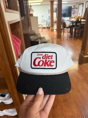 White and Black Trucker Hat by